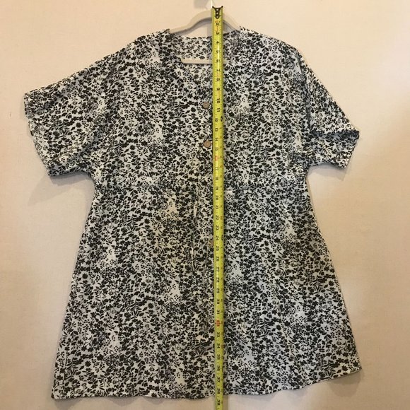 Women's Dress White with Black Floral Print Size Large New - Picture 7 of 7